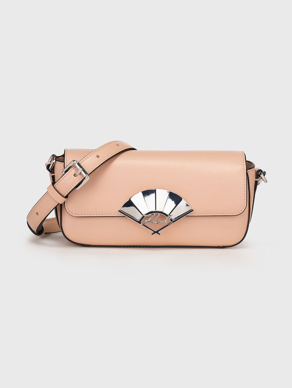 K/SIGNATURE beige leather bag with logo accent - 1