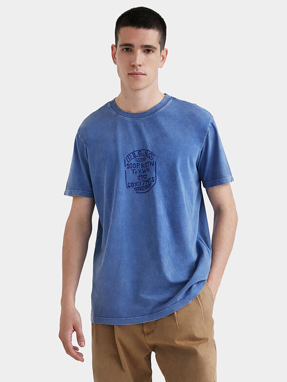 BOONE cotton T-shirt with print - 1