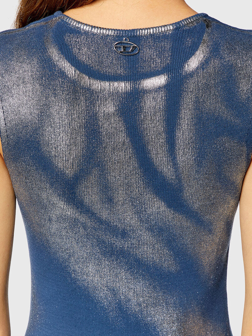 Short metallic-effect dress M-IDONY - 3