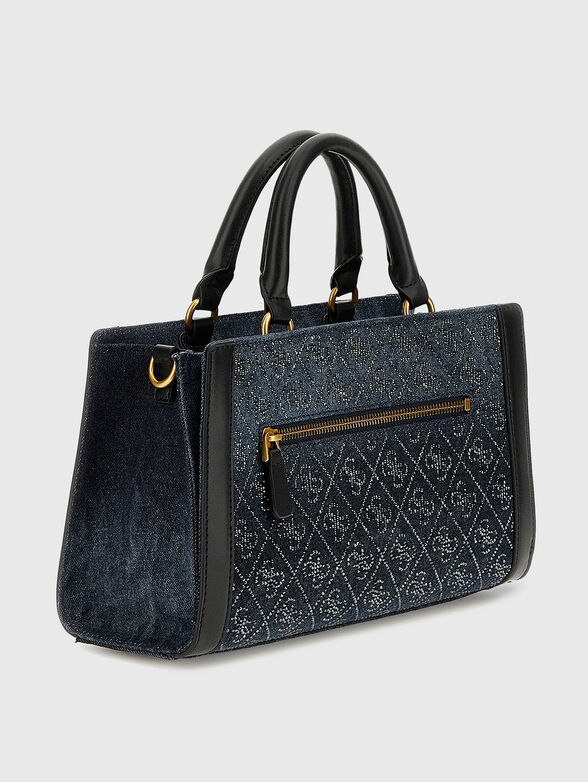 DILI denim bag with 4G rhinestone monogram - 2