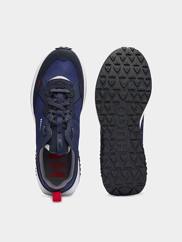 KANE black sports shoes with logo - 6
