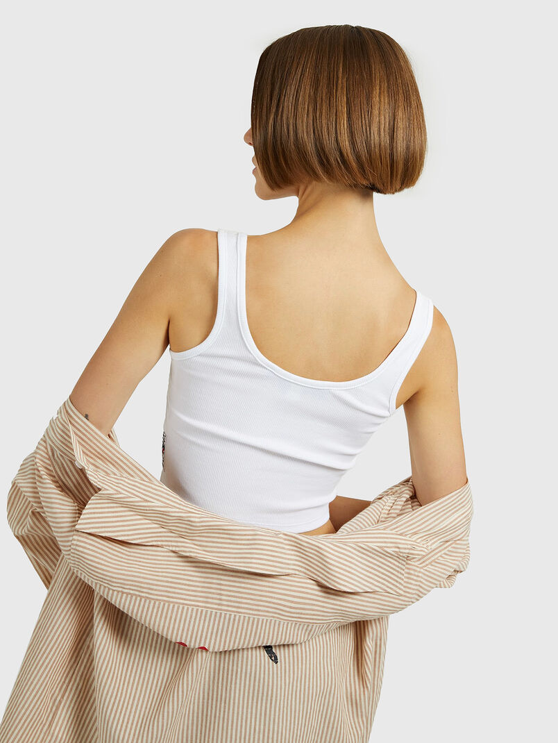 Top with contrast print - 3