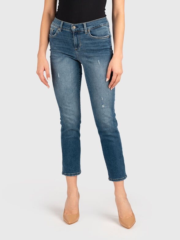 Slim jeans with rhinestones - 1