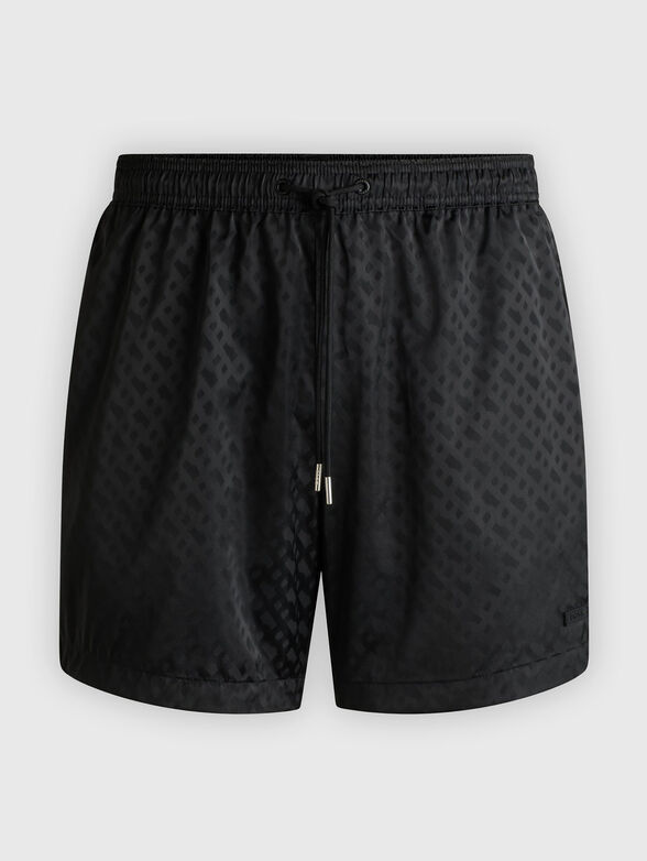 Beach shorts with monogram logo print - 4