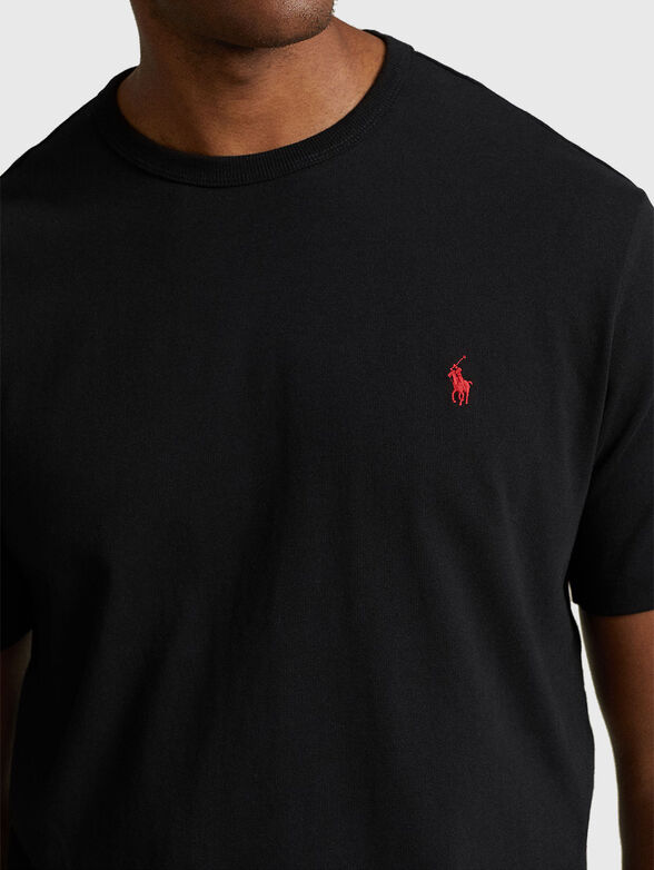 Cotton T-shirt with logo embroidery - 4