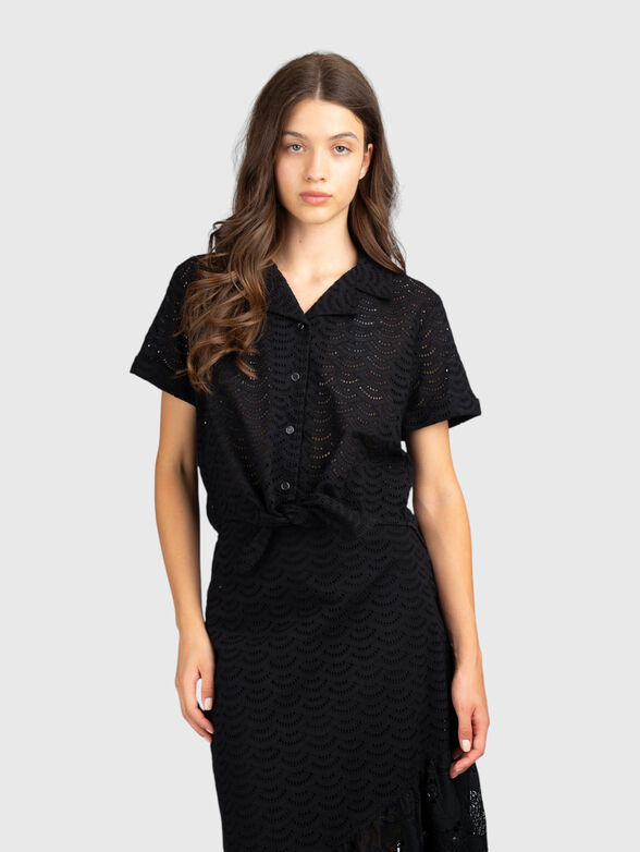 Shirt with openwork motifs - 1