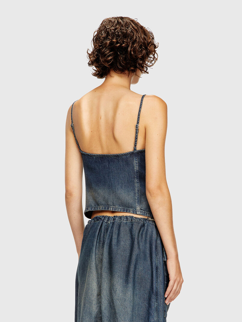 DE-MELLIS-S top in gradient fluid denim - 3