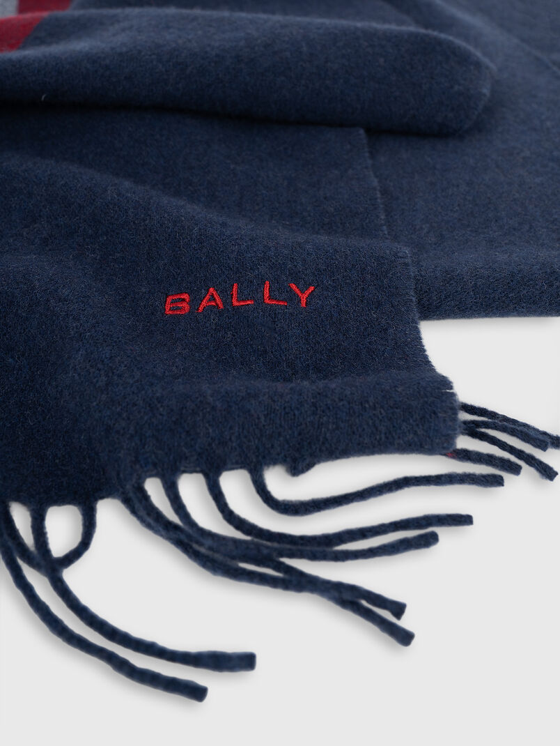 Wool scarf with logo - 3