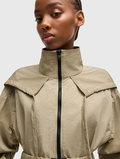 Long jacket with elastic belt - 4