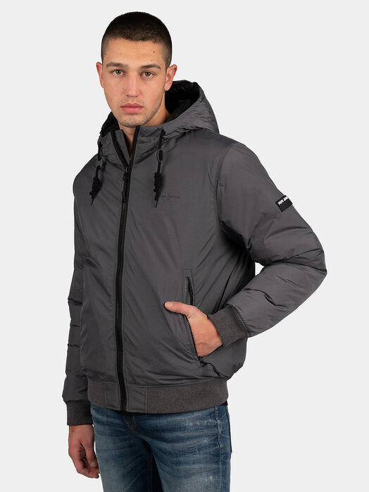 Padded jacket in grey color