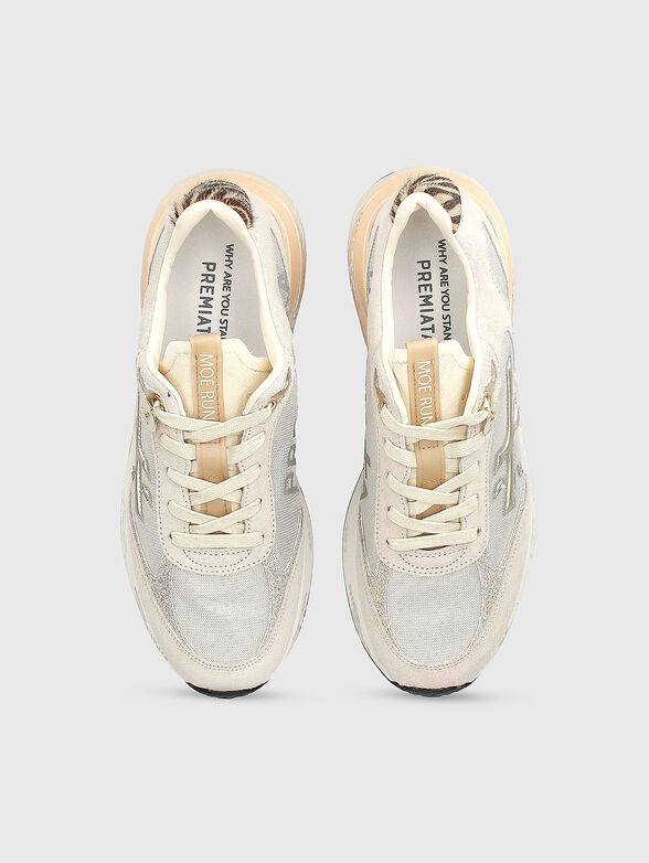 MOERUND suede and textile sports shoes with accent sole - 6