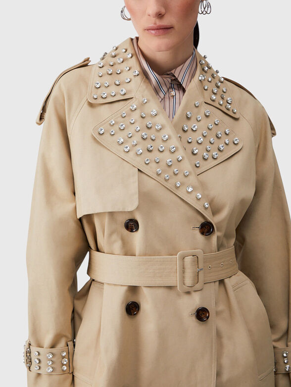 Cotton gabardine trench coat - 4