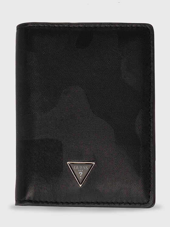 Cardholder with embossed design and triangular logo - 1