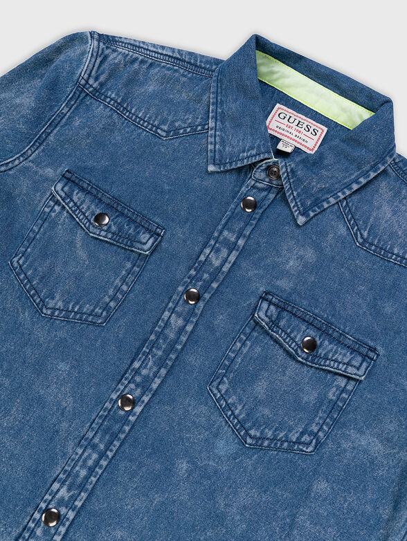 Denim shirt with long sleeves - 6