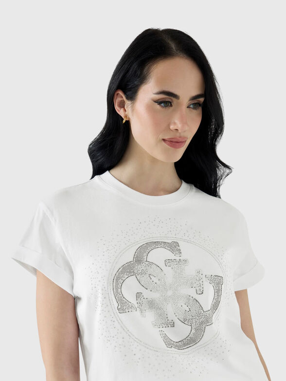 T-shirt with appliqu&eacute;s rhinestone - 4