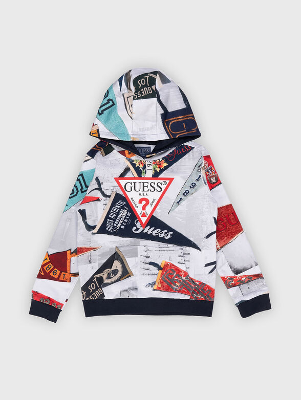 Hooded sweatshirt with colorful print - 1