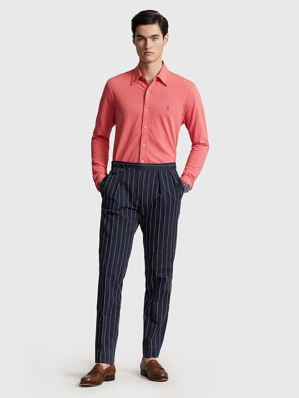 Embroidered-logo shirt  - 2