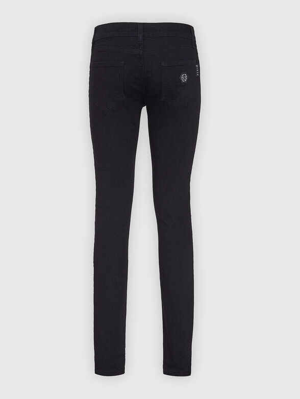 Black jeans with accent button - 2