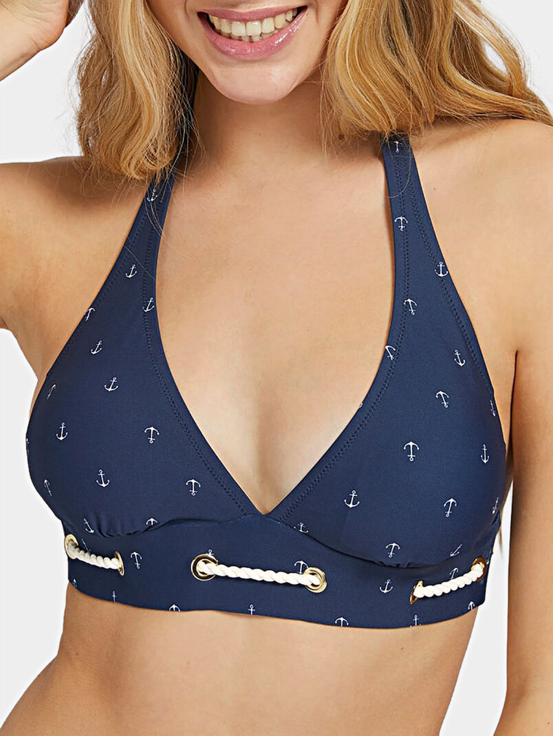Halter bikini bra with print - 3