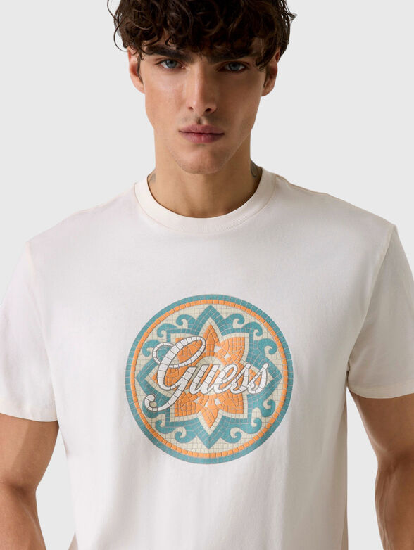 Cotton T-shirt with a contrasting logo - 4