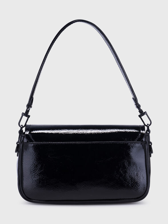 Black hobo bag with logo buckle - 3
