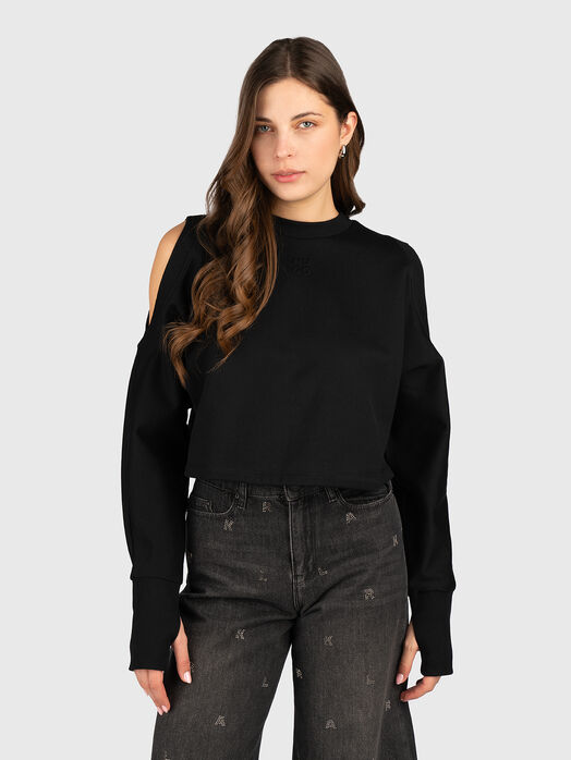 DILARIS short sweatshirt with cut-out details