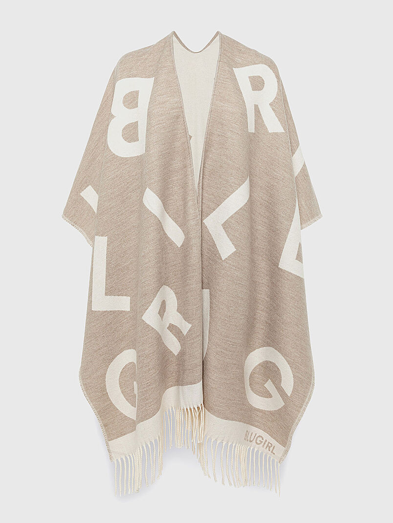 Poncho with monogram logo - 3