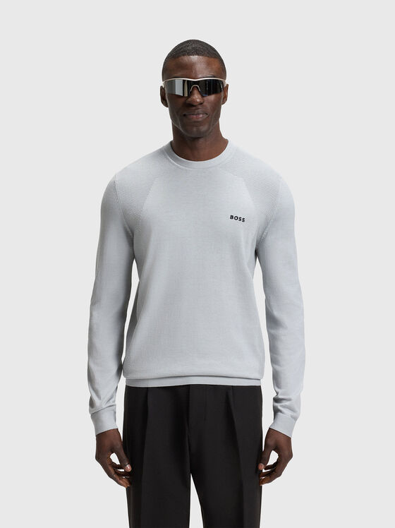 Cotton sweater with logo - 1