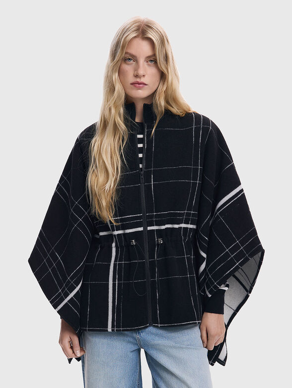 Wool blend poncho - 1