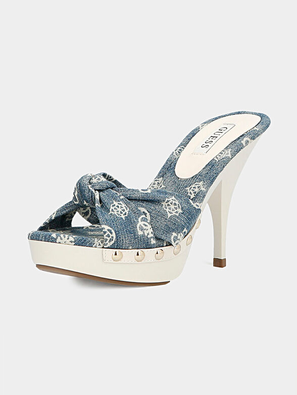TAILAN Denim sandals with logo print - 4