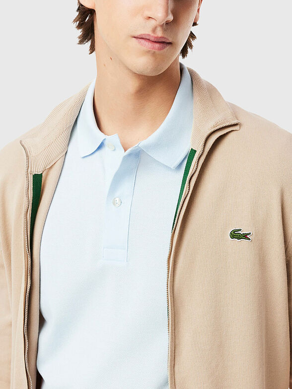 Cotton cardigan with zip - 4