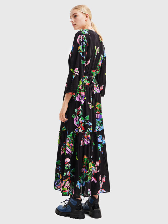 Long dress with floral print - 1