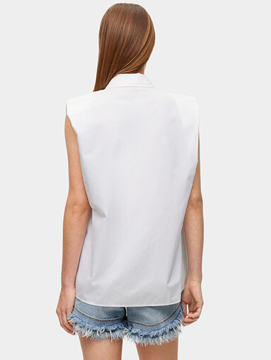 Sleeveless cotton shirt - 3