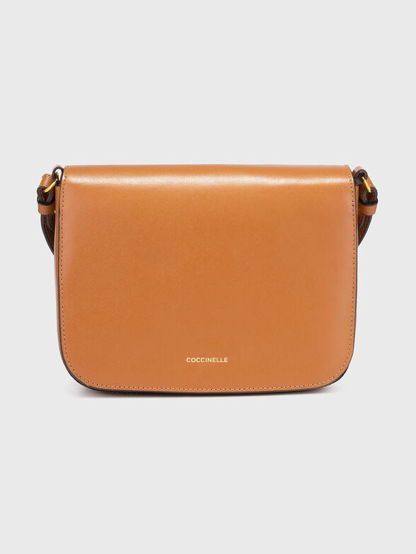 Leather crossbody bag with gold details - 3
