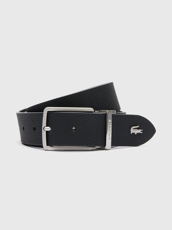Black leather belt - 1