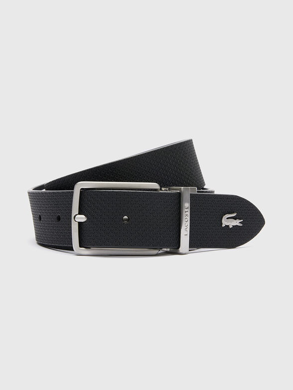 Black leather belt - 1