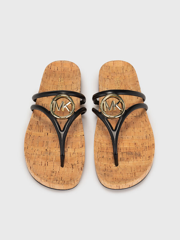 HAMPTON black leather sandals - 6