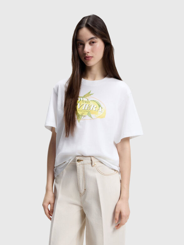 Cotton jersey T-shirt with logo - 1