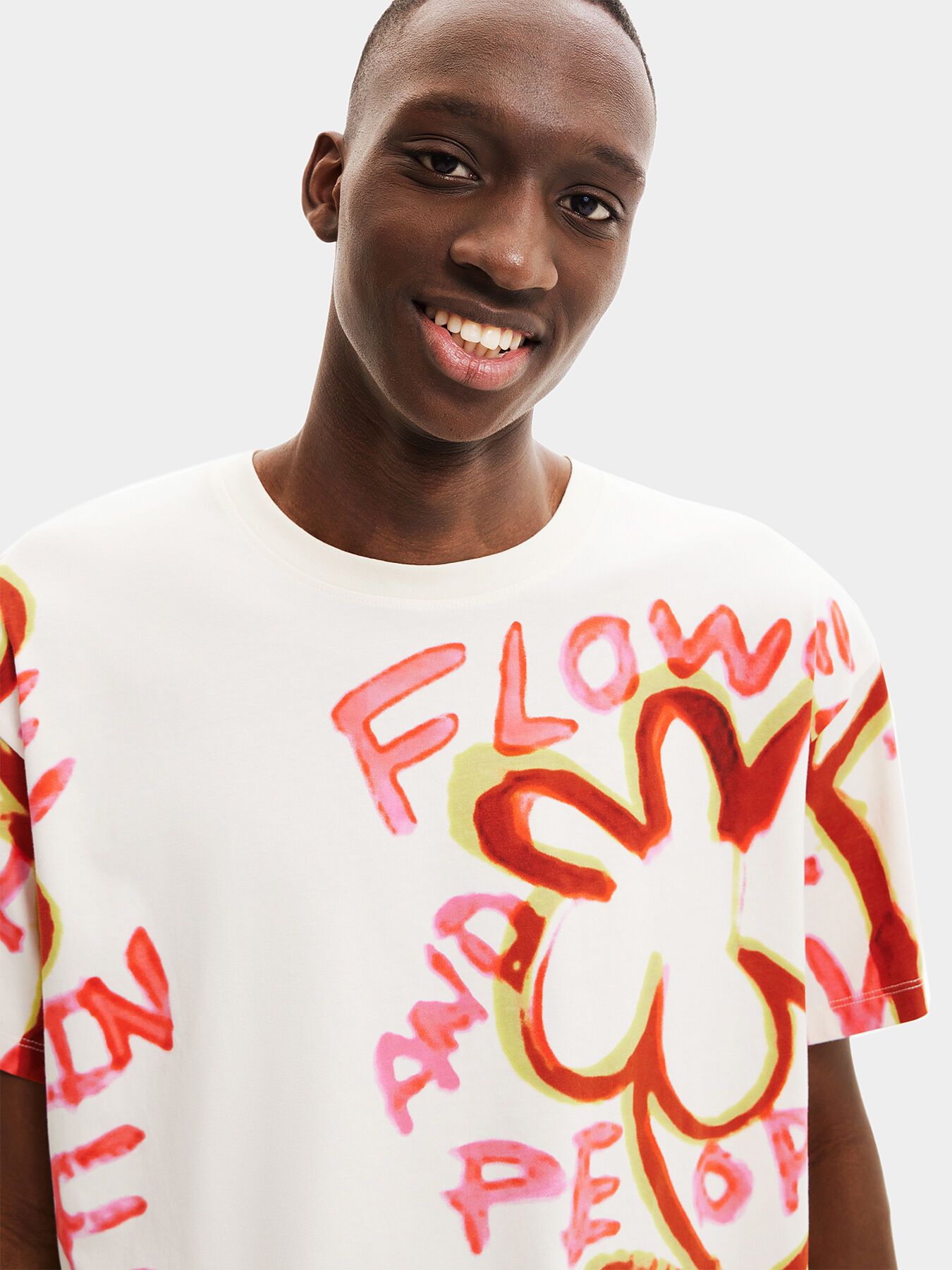 SIMON T-shirt with floral accent brand DESIGUAL