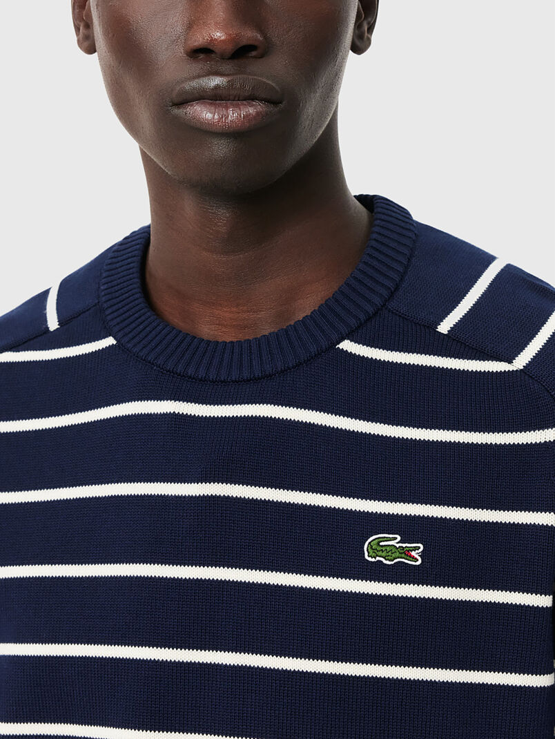 Striped sweater with logo - 3