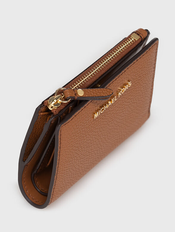 Black leather purse with logo - 4