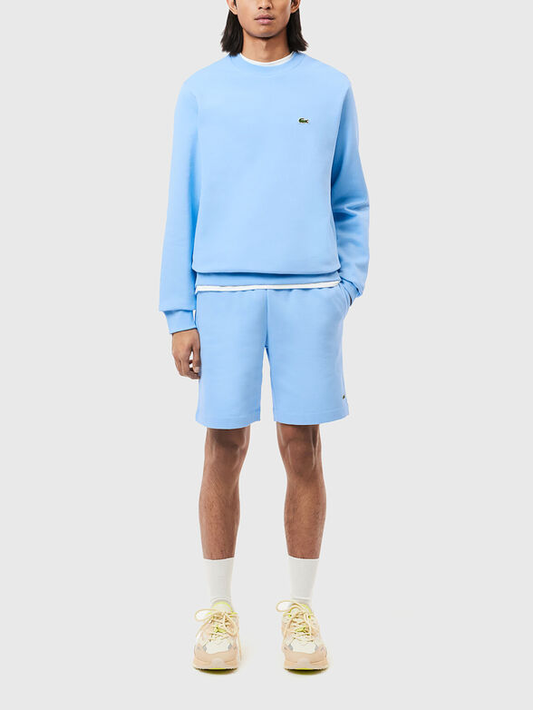 Cotton sweatshirt with logo in green - 2