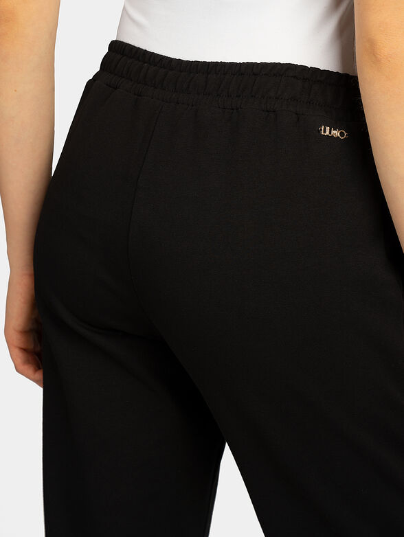 Black sports trousers with logo detail - 3
