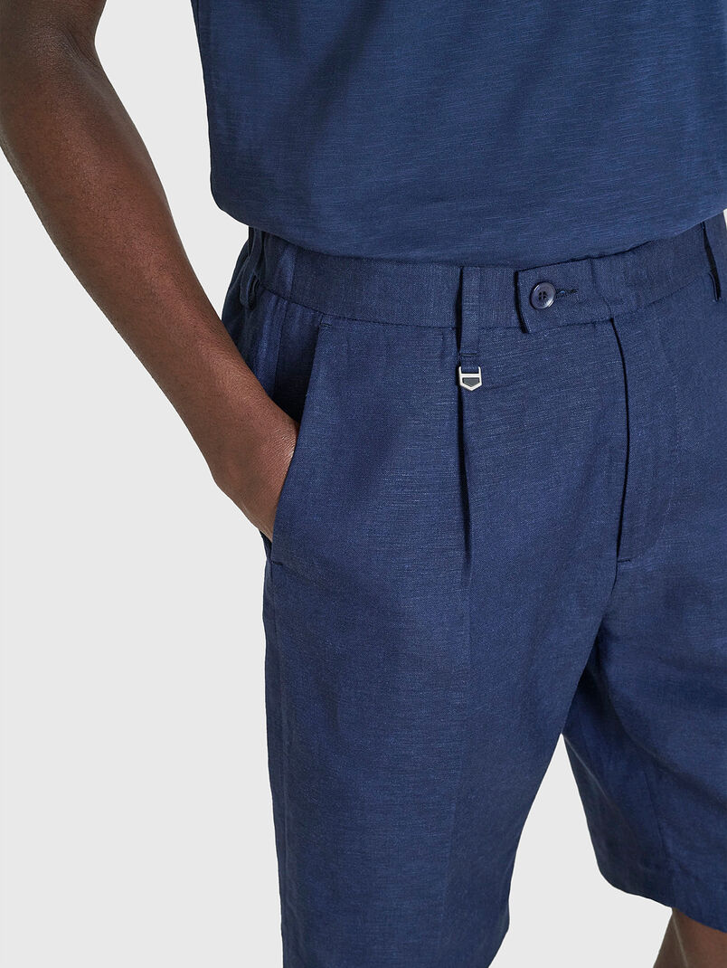 LUIS linen blend shorts - 3
