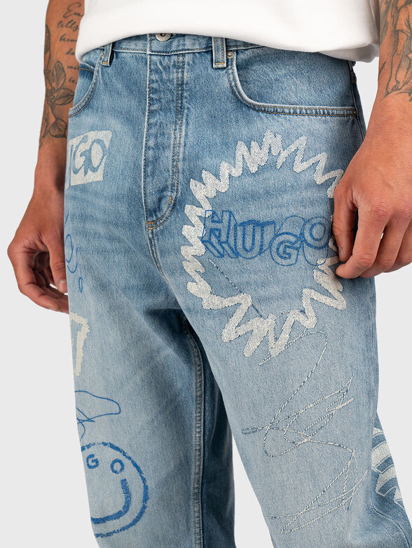 NATE printed jeans - 4