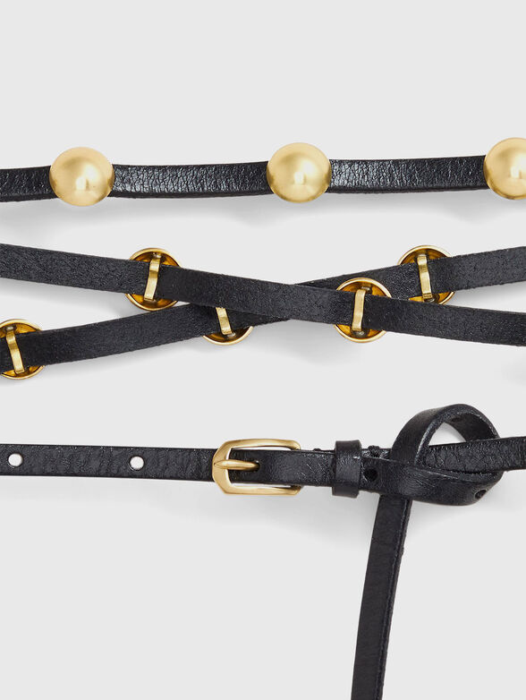 Studded leather belt - 2