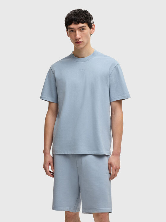 Oversized T-shirt with oval neckline - 1