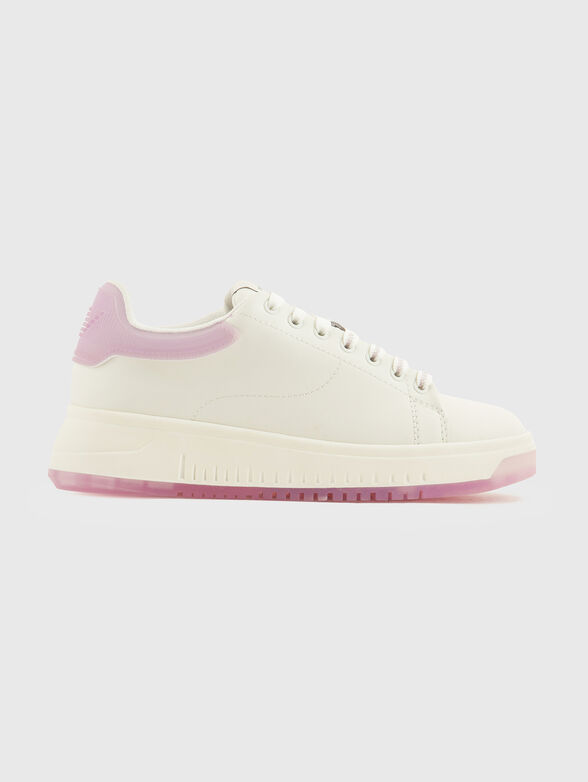 Leather shoes with pink details - 1
