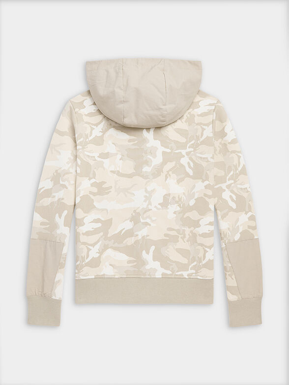 Hooded sweatshirt with camouflage print - 2