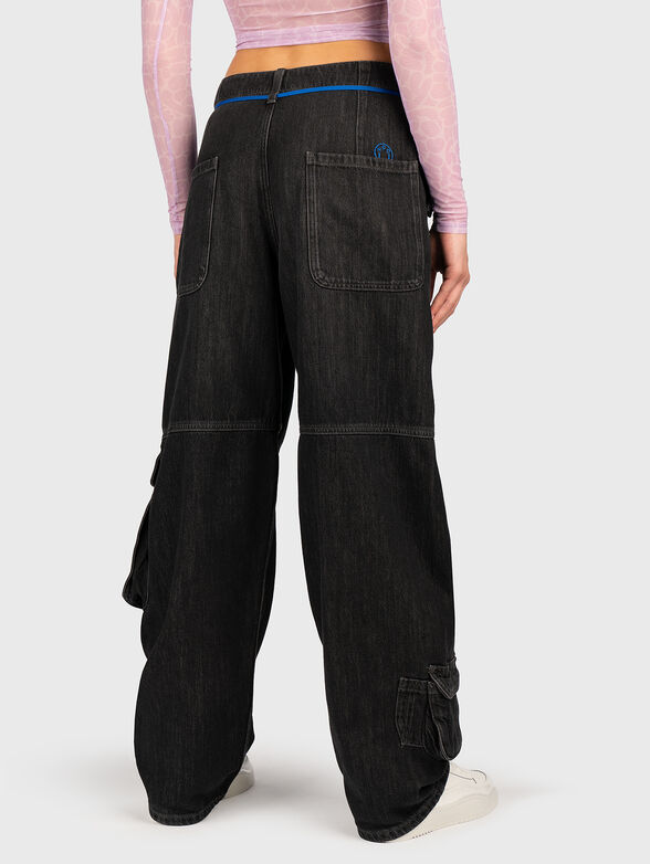 Cargo jeans with waist tie - 2
